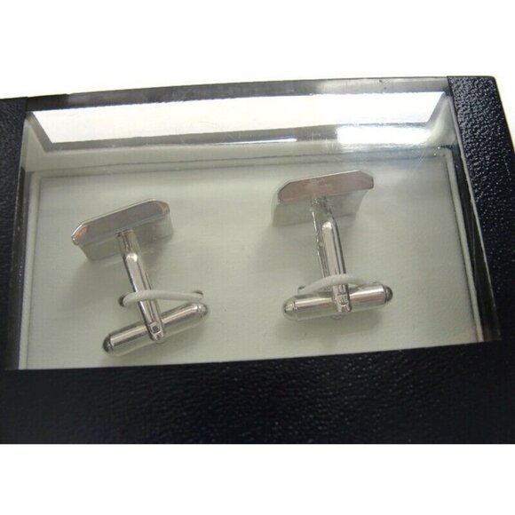 Croft & Barrow Cufflinks Silver Tone Wedding Tux Vintage IOB - Picture 8 of 16